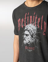 Majica kratkih rukava - Print - tamno-siva