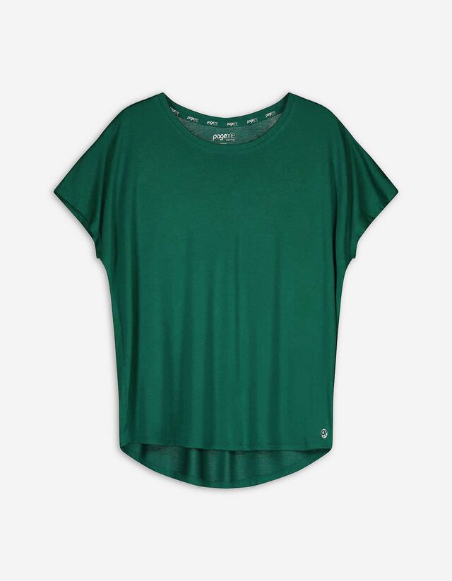 T-shirt - Modaal - donkergroen