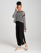 Culotte - Zijsplit - zwart