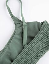 Bikinový vrchný diel - Štruktúrovaný materiál - tmavozelena