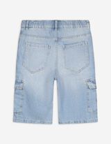 Pantaloni scurți cargo - Straight Fit - Albastru deschis