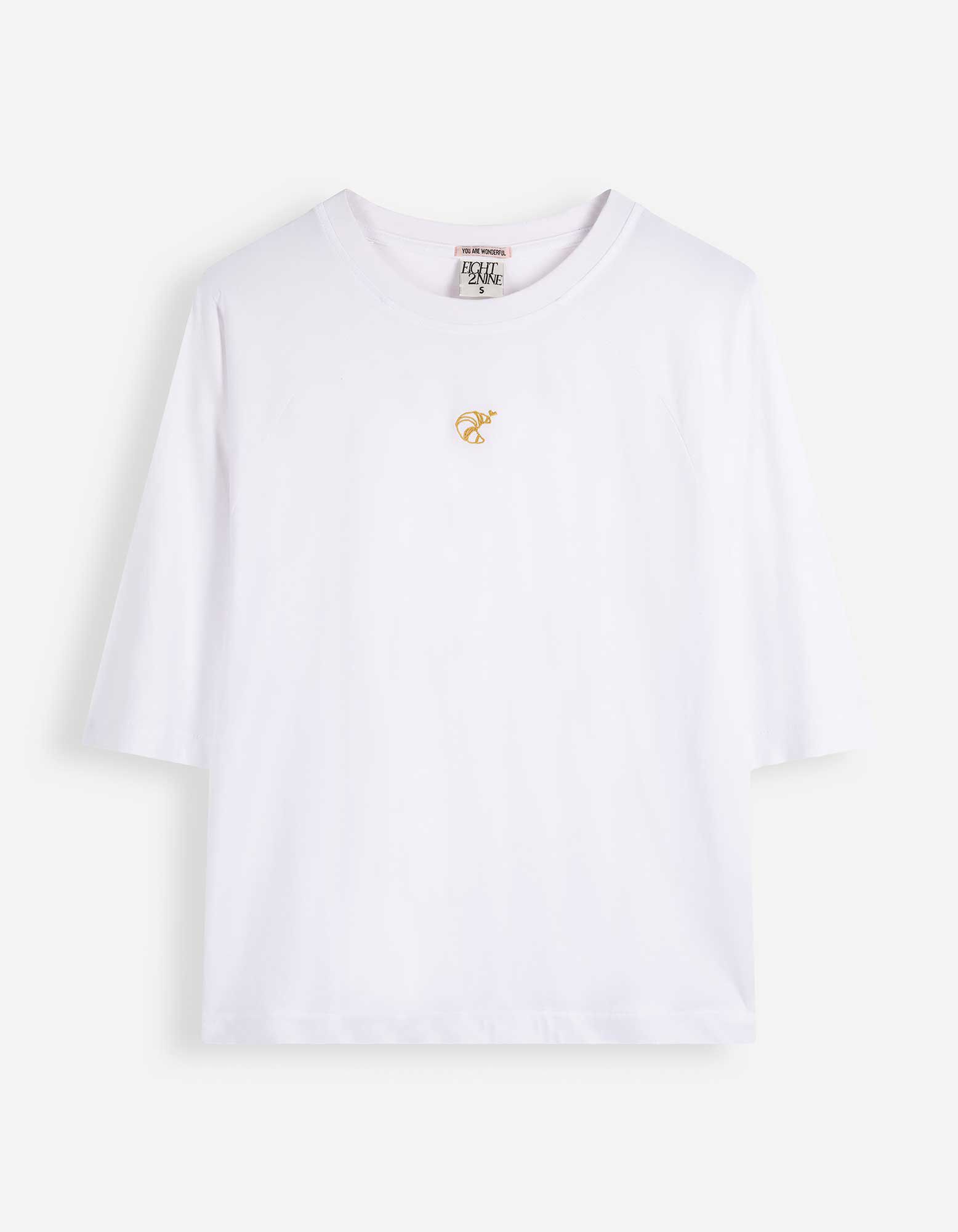 T-Shirt - Stickerei - Wei&szlig;