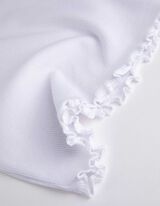 T-Shirt - Rippenstruktur - weiß