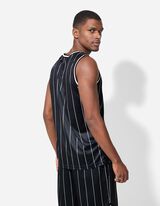 Top a canotta - Mesh - nero