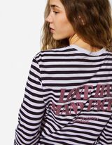 Langarmshirt - Streifen - schwarz