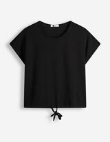 Strickshirt - Viskose-Mix - Schwarz