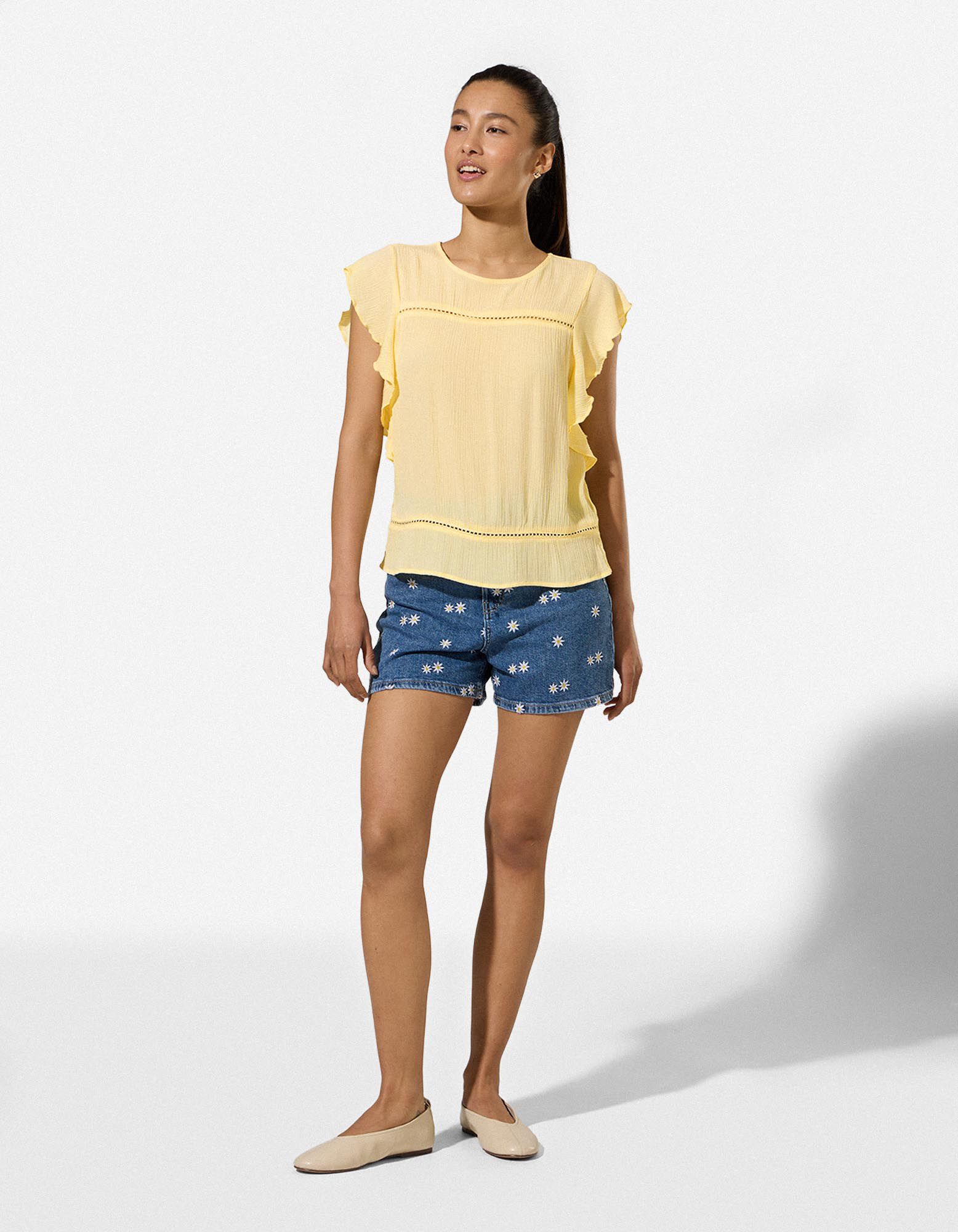 Blouseshirt - Viscose - Lichtgeel