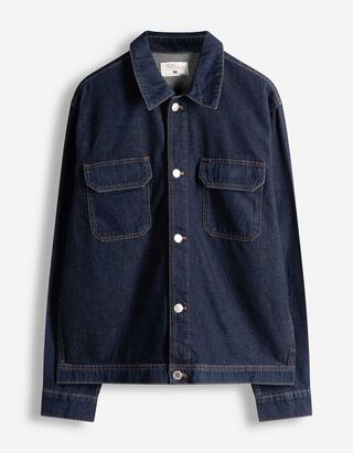 Chemise - Poche-poitrine - Bleu fonc&eacute;