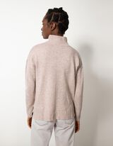 Sweter z dzianiny - Mockneck - bez