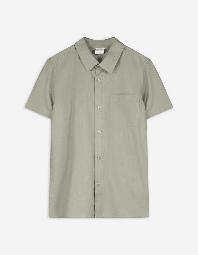 Camicia - Misto lino - verde chiaro