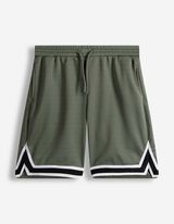 Bermuda-stiilis p&uuml;ksid  - v&otilde;rkkangas - tumeroheline