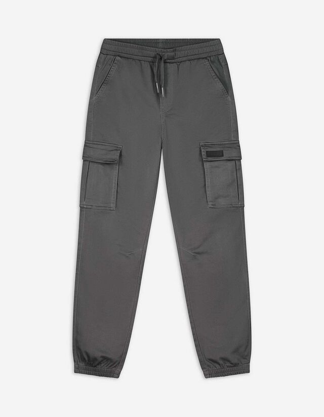 Pantaloni cargo - Twill - Gri inchis