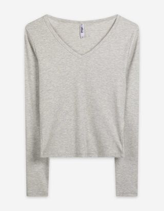 Longsleeve - Modaal - lichtgrijs