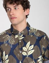 Overhemd - Motief all-over - donkergroen