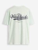 T-Shirt - R&uuml;ckenprint - hellgr&uuml;n