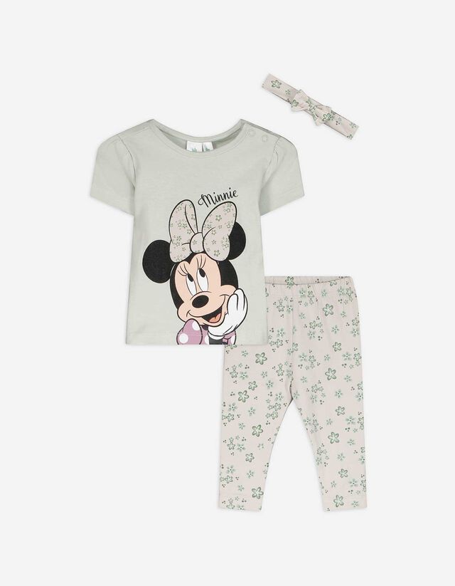 Set aus Sweatshirt Hose und Stirnband - Minnie Mouse - hellgrün