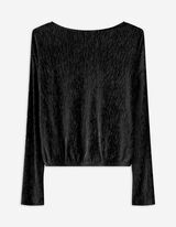 Shirt - Samt - schwarz