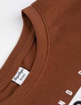 Tričko s dlhými rukávmi - Potlač - tmavohneda