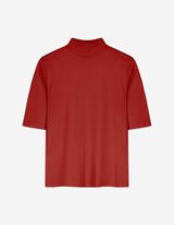T-Shirt - Dreiviertelärmel - dunkelrot