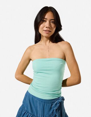 Bandeau-Top - Baumwolle - Mint