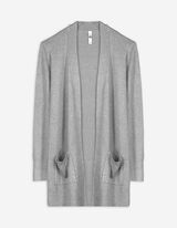 Longcardigan - Aufgesetze Taschen - grau