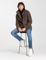 Jakna - Ovratnik na preklop - smedja