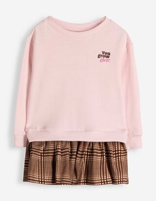Sweatshirt - Baumwolle - Rosa