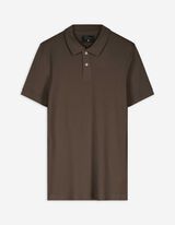 Poloshirt - einfarbig - dunkelbraun