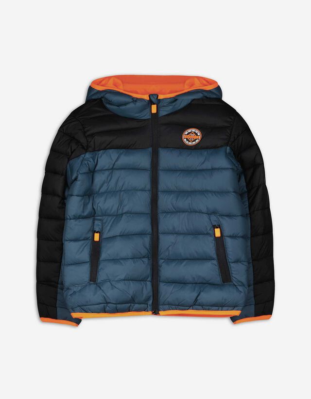 Gewatteerde jas - Label - blauw