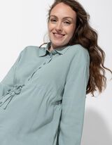 Srajčna bluza - Oblačila za nosečnice - zelena