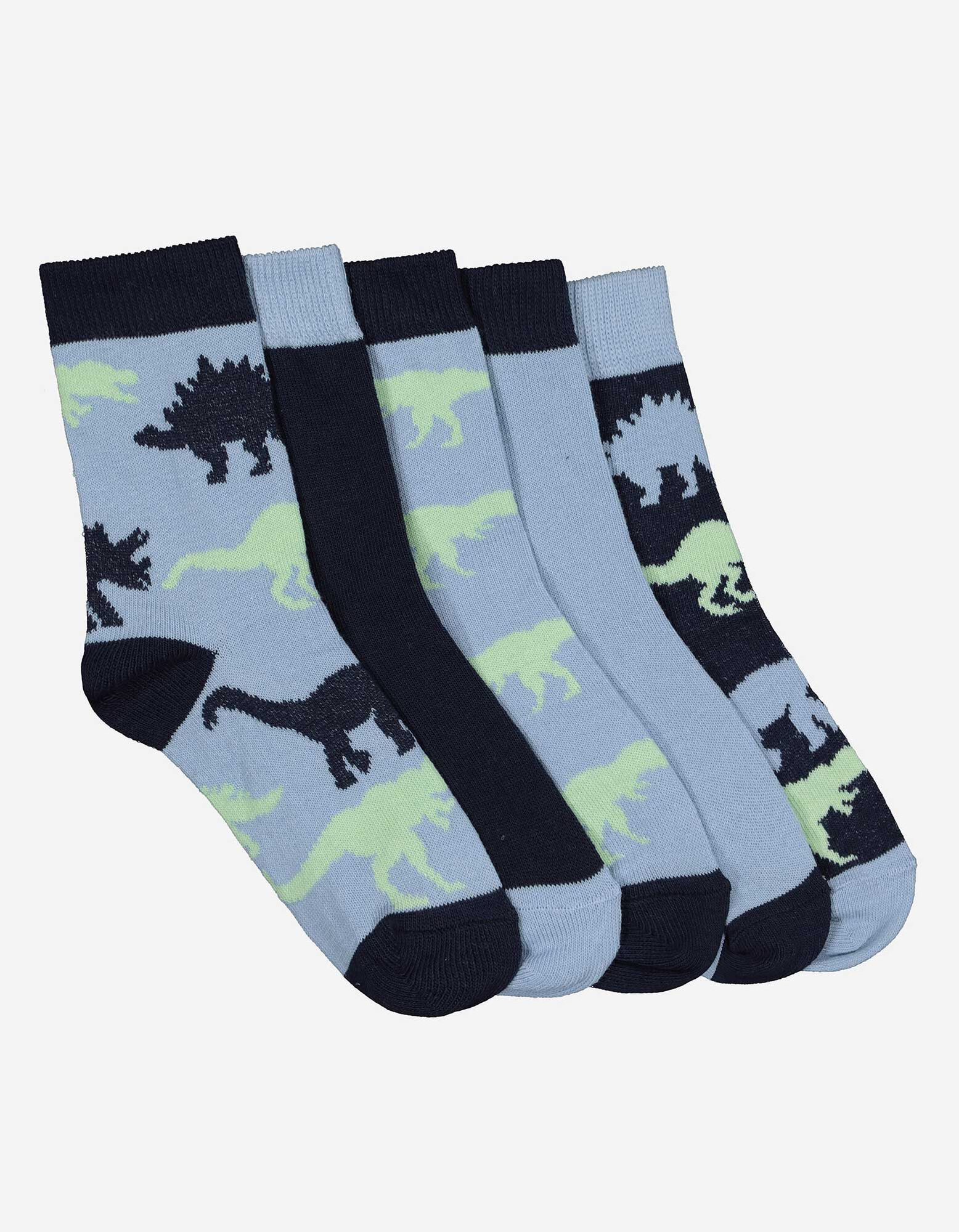 Chaussettes - Lot de 5 - Bleu fonc&eacute;
