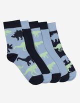 Chaussettes - Lot de 5 - Bleu fonc&eacute;