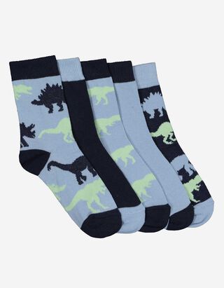 Chaussettes - Lot de 5 - Bleu fonc&eacute;