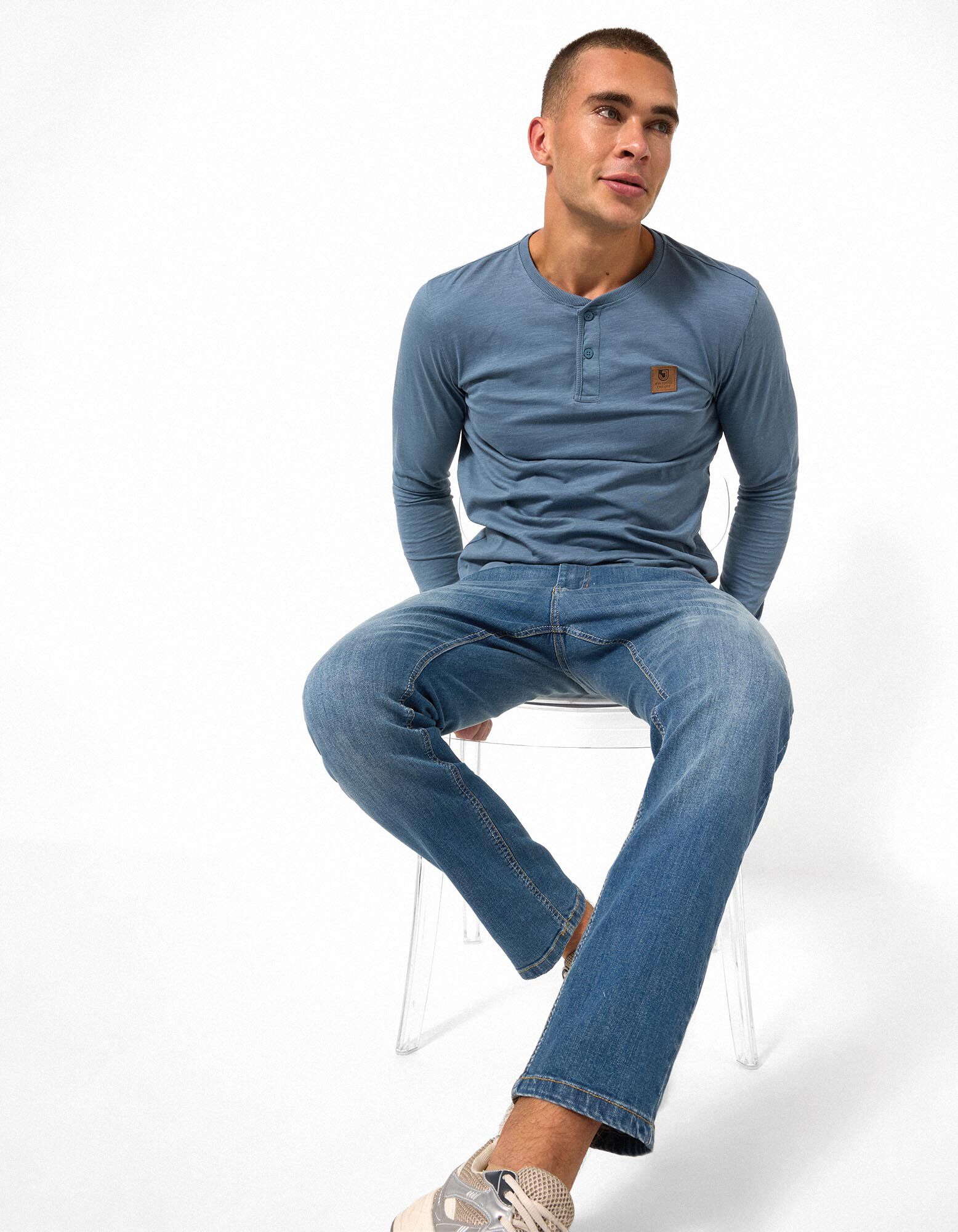 Dž&iacute;nsy - Slim Fit - modra