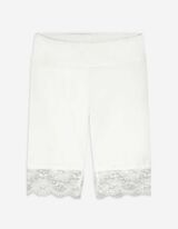 Pantaloncini da ciclista - Inserto in pizzo - bianco