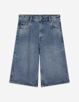 Short en jean - Coupe Baggy - Bleu foncé