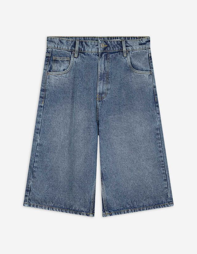 Short en jean - Coupe Baggy - Bleu foncé