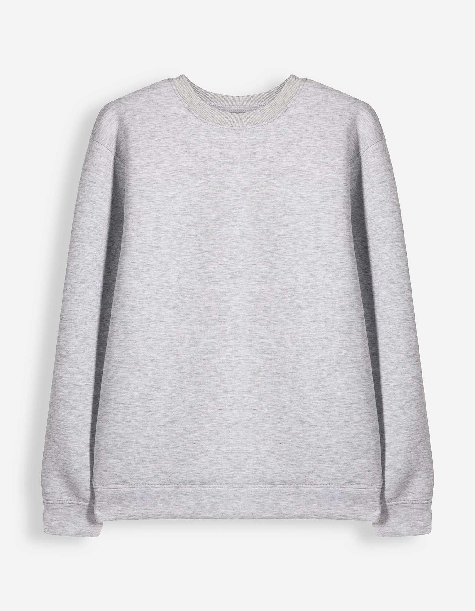 Sweatshirt - Oversized Fit - Hellgrau