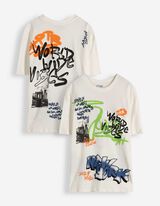 T-shirt - Coupe oversize - blanc