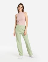 Hlače za obleko - Kroj Tapered Fit - svetlo zelena