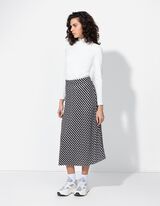 Skladaná sukňa - Záhyby - biely