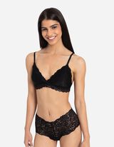 Bustier - Inserto in pizzo - nero