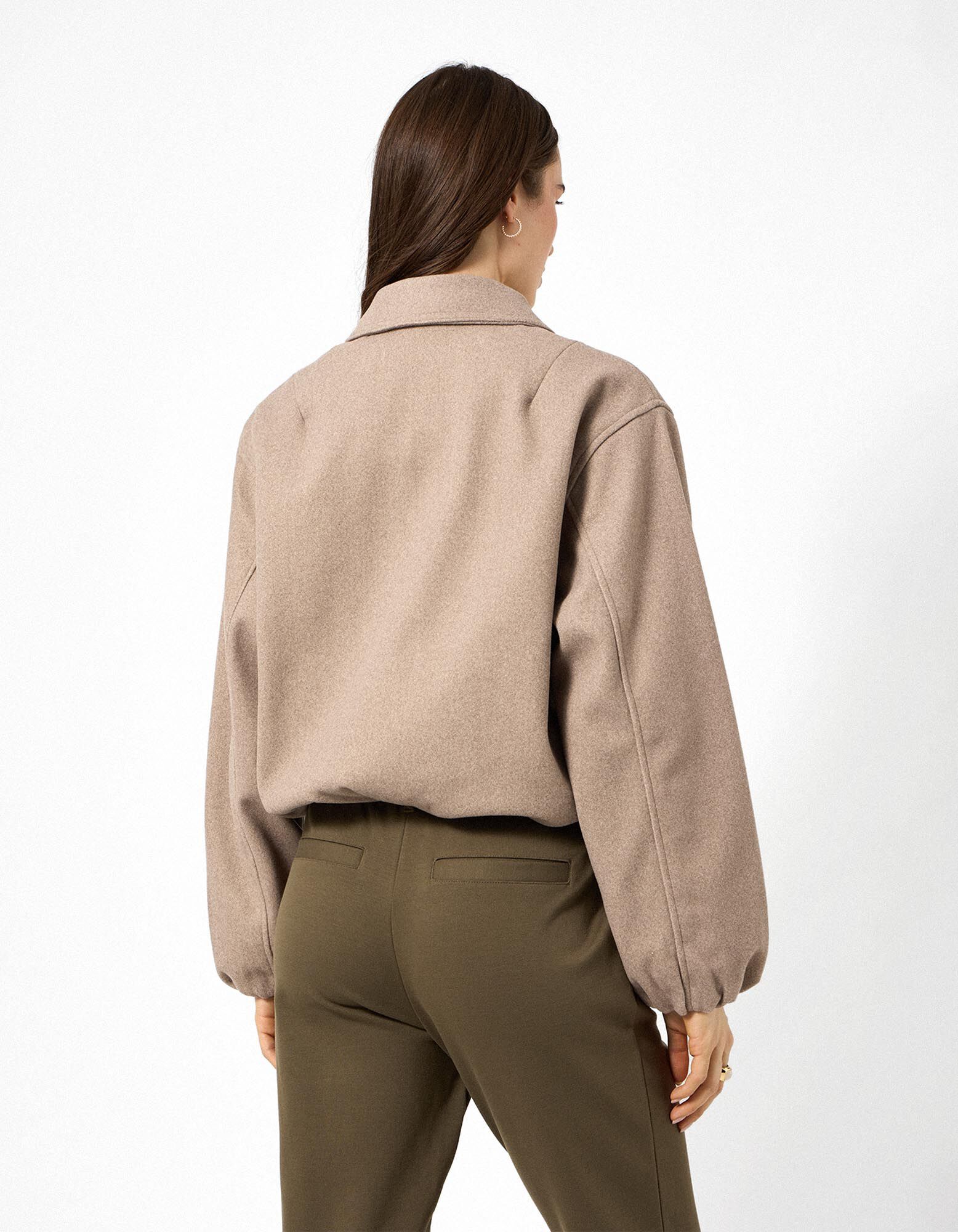 Blouson - Woll-Optik - Beige