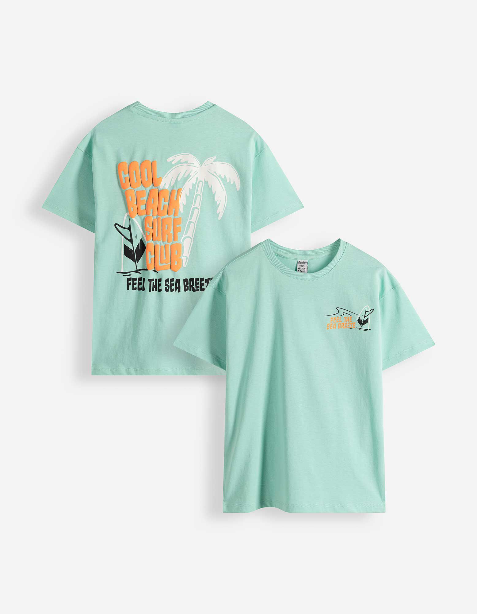 Tričko - Nadměrn&yacute; střih Oversized Fit - Tyrkysov&aacute;