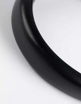 Nakit za lase - Videz usnja - crna