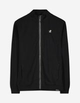 Sweatvest - Label - zwart