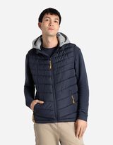 Gilet trapuntato - Cappuccio staccabile - blu scuro