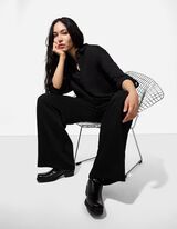 Nohavice - Široké nohavice - cierna