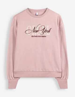 Sweatshirt - Ballon&auml;rmel - Rosa
