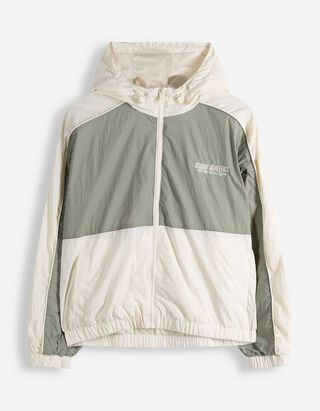 Outdoorjacke - Color-Blocking - wei&szlig;